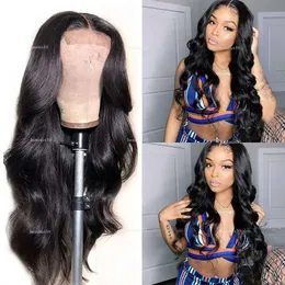 Body Wave Human Hair Peruki 5x5 13x4 13x6 Szwajcarskie koronkowe węzły wybielające wstępnie wyrzucane naturalne linię włosów dla czarnych kobiet