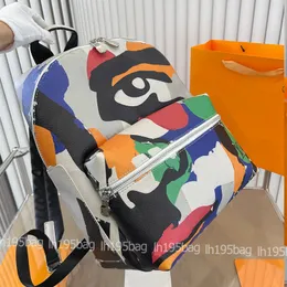 Designer Graffiti Camouflage Backpack School Bag Rucksack Men Women Luxury Backpacks Handbags Fashion Back Packs Totes Shoulder Bags Large Capacity Bag