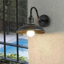 Lampen Schattierungen Amerikaner Dachboden Retro Leicht wasserdicht im Freien Retro Balkon Terrasse Veranda Hof Garten Licht Schlafzimmer Licht Q240416