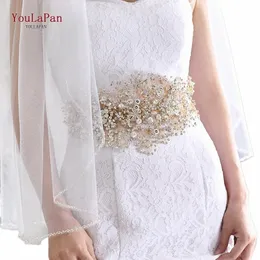 youlapan SH240 Golden Latest Design Girls Belt Elegant Dr Belts Wedding Fr Belt for Wedding Dr Belt Gold Bridal Belts 52n9#