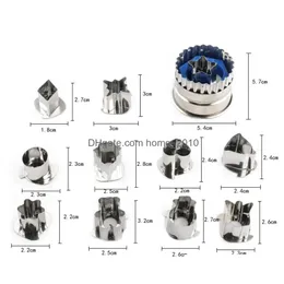 베이킹 몰드 모드 금속 페이스트리 쿠키 커터 세트 미니 메리 크리스마스 샌드위치 린제 비스킷 곰팡이 케이크 장식 도구 드롭 델리 dhqyc