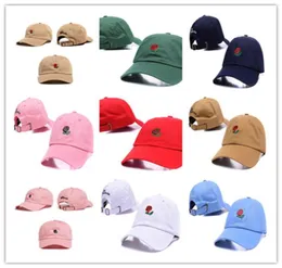 2021 beliebte selten die pop cap brandhundert Rose Gurt Back Ball Dad Cap Männer Frauen verstellbar 6 Panel Golf Snapback Baseball Hats2694097