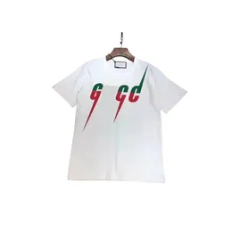 2024 T-shirt maschile Summer Summer Simple Street Fashion Stampato Maglietta di cotone Casuali Casuali Casi d'acqua
