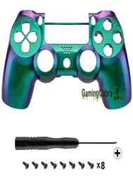Green Purple Chameleon Przednia powierzchnia obudowy do PlayStation 4 PS4 Slim PS4 Pro kontroler JDM040050055 SP4FP128903384