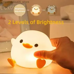 Lamps Shades Led Childrens Night Light DoDo Duck Night Light with 20 minute timer touch used for charging desk lights in bedrooms and living rooms Q240416