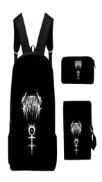 Sırt çantası Hayalet Ghostemane Merch Cosplay Seti 3 Parçalar Erkek Kızlar Okul Çantası Crossbody Cencil Case Kids Drapto DayPack4343975