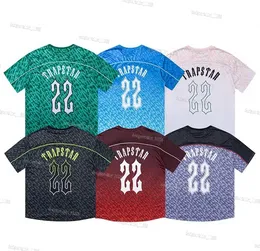 Högkvalitativ Trapstar T -skjortor Mens Fashion Tshirts Print Letter Luxury Black Grey Rainbow Color Summer Sports Fashion Tops Kort ärm Mänskjortor Designer