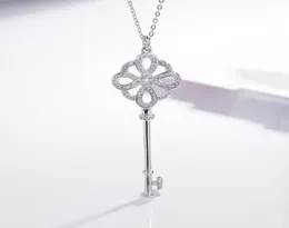 halsband kinesisk knut Sier pläterad temperament tröja kedja inlagd med diamant nyckelmodellering hänge klavikel lyx niche3629303
