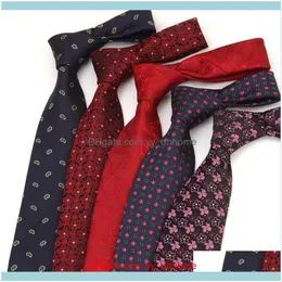 Neck mode aessoriesNeck banden liiway 8cm formellt för män klassisk polyester vävt tryck slips bröllop affär man casual gravat275a