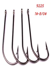 200pcslot 9 Sizes 180 9225 O039SHAUGHNESSY HOOK High Carbon Steel Barbed Fishing Hooks FS237688444