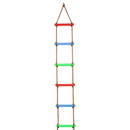 Corda de madeira escada infantil brinquedo de fitness byble game game de brinquedo de brinquedo de treinamento ao ar livre de treinamento seguro corda giro giratória rotativa 240410