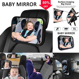 2024 espelho de bebê espelho de carro ajustável encosto traseiro para o apoio de cabeça Mount crianças crianças infantil Segurança do bebê Monitor de proteção Interior espelhos