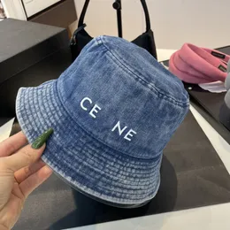 Cappello da secchio in denim da uomo da donna blu luce del sole nero alla moda casual ombrellone cupola piatta estate cappello da sole protezione da sole