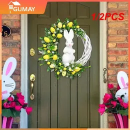 Fiori decorativi 1/2 pezzi Ghirlanda di Pasqua Colorful Door Wall Oranments Happy Home Party Creative Garland Festival Decorazione