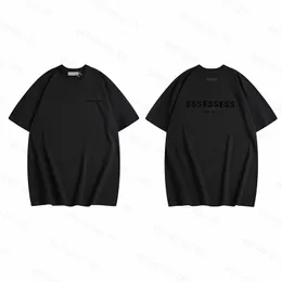 티셔츠 Essentialsshirt 남성 T 셔츠 두꺼운 면화 버전 여름 여성 디자이너 Tshirt 패션 탑 남자 캐주얼 레터 폴로 의류 옷 티 2024 B6