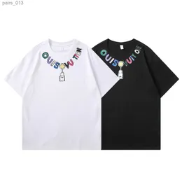 メンズTシャツロックTシャツメンズデザイナーTshirtカジュアルマンレディスティー付き手紙プリント半袖