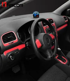 Automobili all'ingrosso Fibra di carbonio Centro Centro Centro Cashboard Stiling di decalcomanie per auto per VW Golf 6 Mk6 GTI Accessori5164428