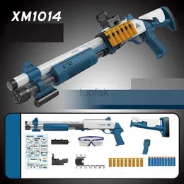 총 장난감 XM1014 소프트 쉘 배출 발사기 장난감 소총 총 폼 다트 권총 모델 매뉴얼 플라스틱 어린이 성인 야외 게임 240417