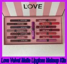 15 färg kärlek sammet matt grädde läpp fläck glans set flytande läppstift långlastande fukt läppglans läppsmakeup kits9574060