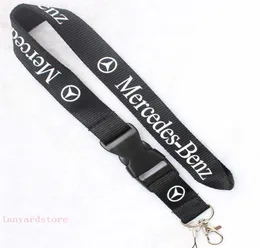 전체 50 개 PCS 인기 자동차 브랜드 Benz BBA Lanyard Industries 탈착식 키 체인 배지 펜던트 파티 선물 선물 Moble Phone Lanyard9039572