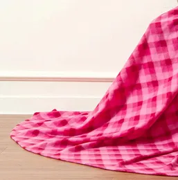 毛布格子縞の毛布の赤い幾何学印刷両側の温かい柔らかい繊細な寝具の椅子のために庭のラウンジを覆う