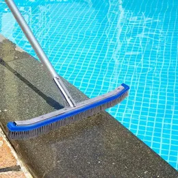 18 tum Swimming Pool Cleaning Brush Spa Wall Floor Nylon Bristles Cleaner Broom Accessorie Garden Supplie 240415