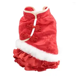 ドッグアパレル屋内屋外ペットの衣装コイルボタンハーフ斜めスカート秋の冬のための柔らかい通気性服テディビョン