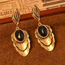 New Design Spring New Middle Ages Earrings Copper Plated Gold Geometry Advanced Glass Women Ear studs PH-889