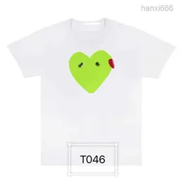 Play t Red Heart Commes Casual Women Shirts Des Badge Garcons High Quanlity Tshirts Cotton Embroidery Top E5
