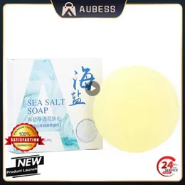 Handmade Soap Sea Salt Soap Oil Whitening Control Remover Moisturize Face Wash Acne Goat Milk Soap Deep Cleansing Pores Blackheads 240416