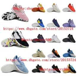 Mens 축구 신발 스트리트 가토스 IC 부츠 클리트 축구 부츠 Scarpe da Calcio Pink Grey