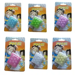 Finger Press Sound Toys Puti Bubble Pop Keychainbubble Wrap Puchi Puti Keyring Infinite Squeeze DecomPress Speaker Vent Toy Finge4554171