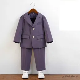 정장 소년 소년 사진 정장 Bair Boys Jacket Pants 2pcs 드레스 어린이 공식 결혼식 의상 의상 어린이 공연 blazer