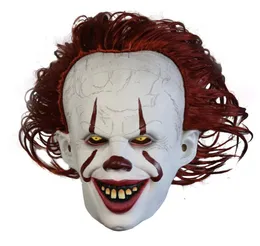 Фильм Stephen King039s It 2 ужаса Pennewise Clown Joker Mask Tim Curry Mask Cosplay Halloween Party Parts Led Mask8290461