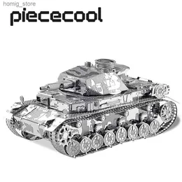 3D -Rätsel stückweise modellgebäude Kits IV Tank 3d Metall Puzzle Puzzle Jigsaw DIY -Spielzeug für Teenager Hirnteaser Y240415