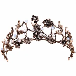 Novos acidentes de cabelo de casamento vintage barroco brze rhineste pérolas tiaras e coroas para mulheres de jóias de jóias