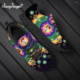 Scarpe casual Noisydesigns Mesh Nursing Cute Carunone Mandala Brand Design Breable Women Footwear Zapatos de Mujer 2024