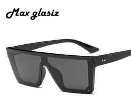 Max Glasiz 2018 occhiali da sole quadrati Donne grandi occhiali da sole quadrati uomini Black Frame Vintage Retro Sun Glasses femmina maschio UV4008932615