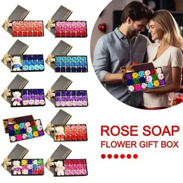 Handmade Soap Handmade Rose Floral Scented Bath Soap Express Love Artificial Plant Essential Oil Soap with Gift Box Valentines Day Gift 240416