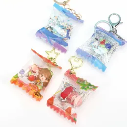 Pierścienie kreskówkowe anime akrylowe cukierki klęcznik gorąca sprzedaż vograce idised akryl shake candy torebki z designem