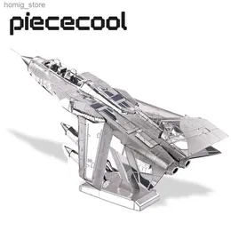 3D Puzzles Piececool Model Building Kits Tornado Fighter Jets 3D Puzzle Metal for Adult Jigsaw DIY Toy Y240415