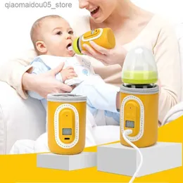 Flaschenwärmer Sterilisatoren# USB -Babyflaschenheizung Tragbares Reisen Milchheizung Flaschenheizung Abdeckung 2023 NEU Q240416