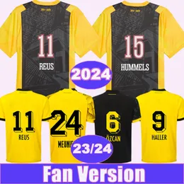 2023 24 Hazard Mens Soccer Trikots Cup Jersey Reus Haaland Brandt Kamara Hummels Home Yellow Away 3. Special Edition Football Shirt Shirt Shirt Short Sleeve Uniformen