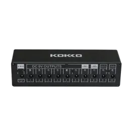 Kabel Kokko -Gitarren -Effekt -Stromversorgungsstation Distributor 10 isolierte DC -Ausgänge 9V/12 V/18 V mit Kurzschlussgitarrenzubehör