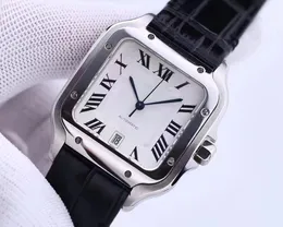 NEW Square Watches 40mm/35mm Stainless Steel Mechanical Movement Watches Case and Bracelet Fashion Mens Male Wristwatch