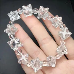 Link Bracelets Natural Clear Quartz Merkaba Bracelet Crystal Reiki Healing Stone Fashion Jóias Gifting Presente para Mulheres 1pcs