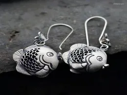 Dangle Earrings Rd Ethnic Retro Letro Lestro Fish Fat Kiss Carp Flowersアンティークジュエリーアクセサリー1185846