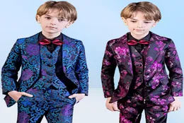 Yuanlu 5pcs Blazer детский костюм для мальчика формального костюма детская одежда британский стиль для вечеринки свадебного принца3875969