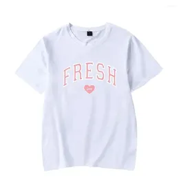 Camisetas de T Tripletos de algodão de algodão Tee Fresh Love Varsity Merch Print T-shirts Summer Unissex Fashion Funny Casual Manga curta Casual