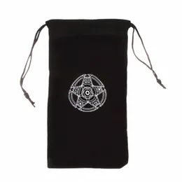 Veet pentagram tarot kart depolama çantası oyuncak mücevher ev mini brawstring paketi masa oyunu tarot depolama çantası o8hj#